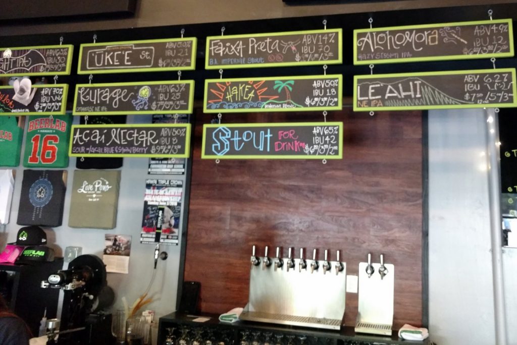 Beer Lab Menu