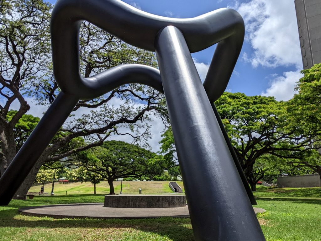 Isamu Noguchi's Sky Gate at the Civic Center Lawn in Honolulu